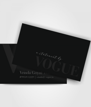 Fashion Industry Business Card Black